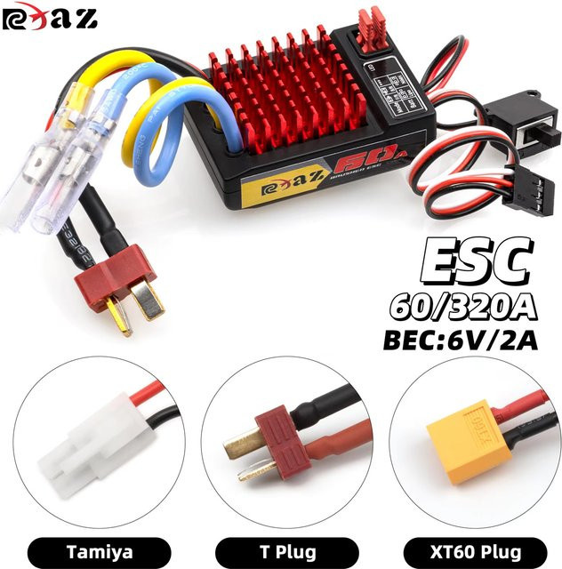 RCXAZ 1060 60A ESC, Wasserdichter gebürsteter elektronischer Geschwindigkeitsregler - Bild 1