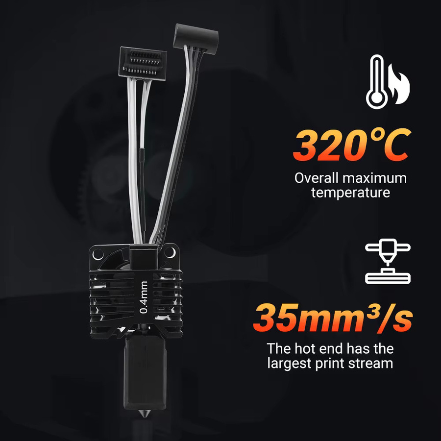 Bambu Lab All-Metal Hotend Combo mit Hartstahldüsen und Thermistor für X1, X1C, P1P und P1S in Schwarz - Bild 1