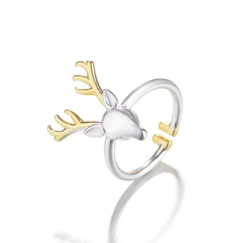 Ring 925 Silber, Elch Geweih Hirsch, Damen - Bild 4