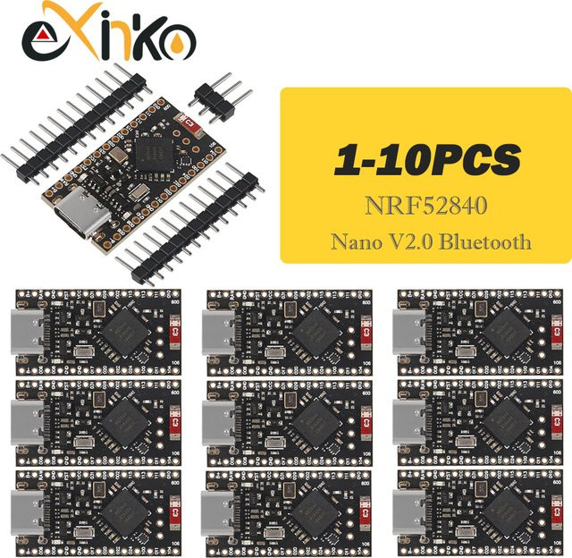 NRF52840 Entwicklungsboard kompatibel mit Nice!Nano V2.0 Bluetooth Lademanagement in Schwarz - Bild 1