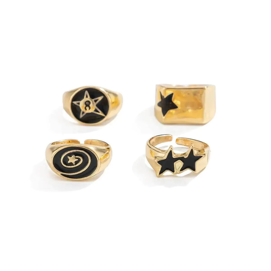 IngeSight.Z Ringe, Gold, Fünfzackiger Stern, Herren - Bild 2