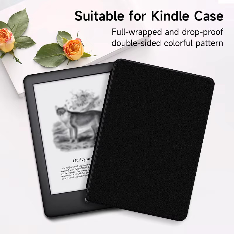 OLAIKE TPU-Schutzhülle für Kindle Paperwhite 5, New Kindle 11 und Kindle Paperwhite 12 (2024), 6/6,8 Zoll, verstärkte Ecken, Schwarz - Bild 2