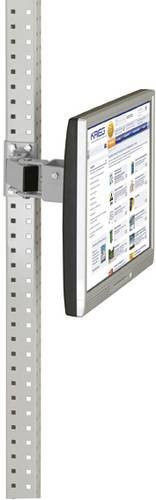 Manuflex ZB3630.9006 Monitorträger für UNIVERSAL und PROFI mit 80 mm Doppelgelenk und VESA-Adapter 100 x 100 mm in Alusilber - Bild 1