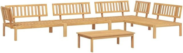 vidaXL 5-tlg. Garten-Sofagarnitur aus Akazien-Massivholz in Braun - Bild 1