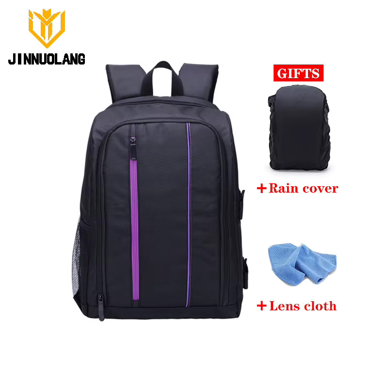 JINNUOLANG Kamerarucksack für professionelle SLR-Digitalfotografie, wasserdicht, in Schwarz oder Rot, geeignet für SONY, Canon und Nikon mit Objektivstativhalter - Bild 3
