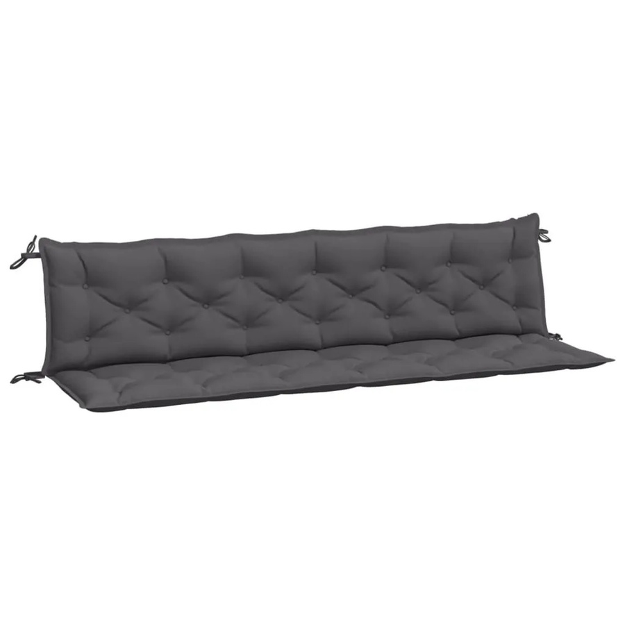 vidaXL Gartenbank-Auflagen 2er-Set Anthrazit aus wasserabweisendem Oxford-Gewebe B/T/H: 200 x 50 x 7 cm - Bild 2