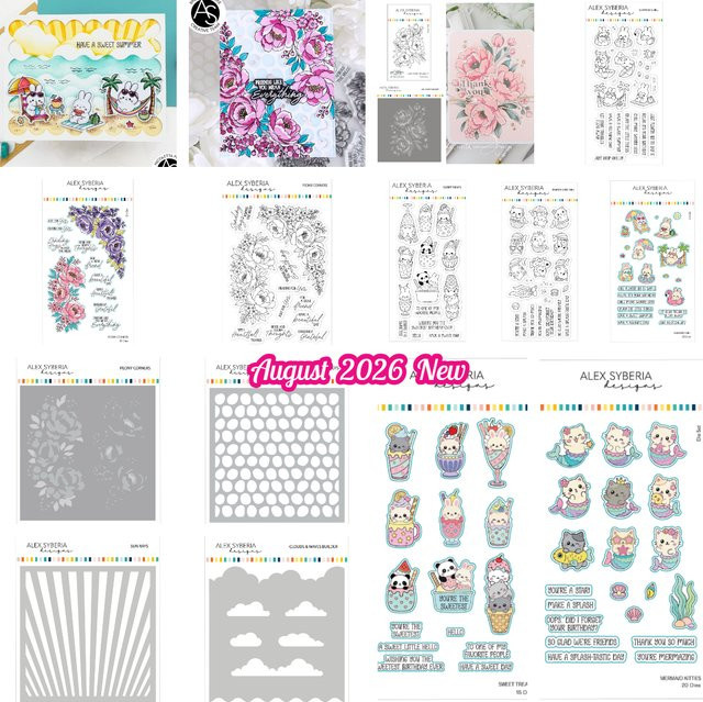 Peony Corners Sweet Treats Klarsichtstempel Alex Syberia mit niedlichen Dessert-Tierfiguren für Junk Journal, Scrapbooking und DIY Papierhandwerk - Bild 1