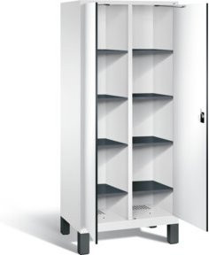 C+P Wäsche-Spind Evolo in Weiß mit Front Dekor Weiß und Korpus Verkehrsweiß, H x B x T: 185 x 81 x 50 cm - Bild 1