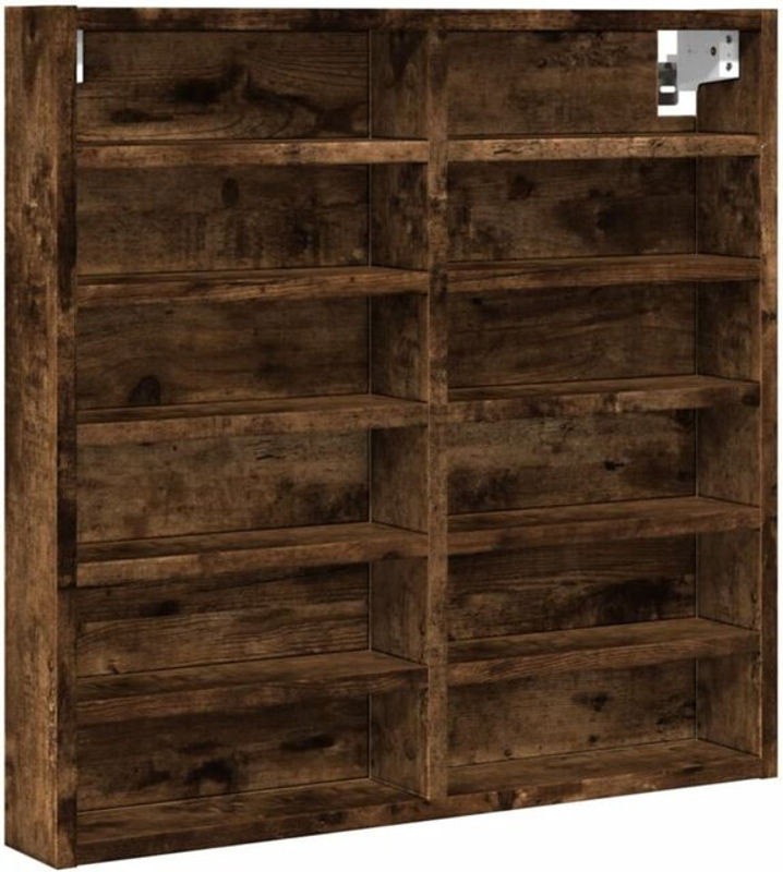 Hängevitrine vidaxl aus Holzwerkstoff in Räuchereiche Braun, B: 60 cm, T: 8,5 cm, H: 58 cm - Bild 1