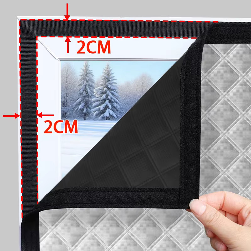 TranquilTouch Thermischer Vorhang zur Zugluftvermeidung und Wärmedämmung, Modernes Stoffpaneel, Einfache Installation - Bild 2