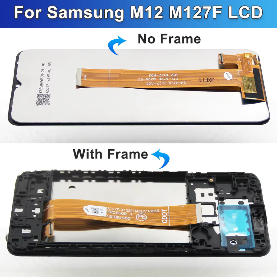 Samsung Ersatz-LCD-Display mit Touchscreen für M12 M127 in Schwarz, 6.5 Zoll - Bild 3