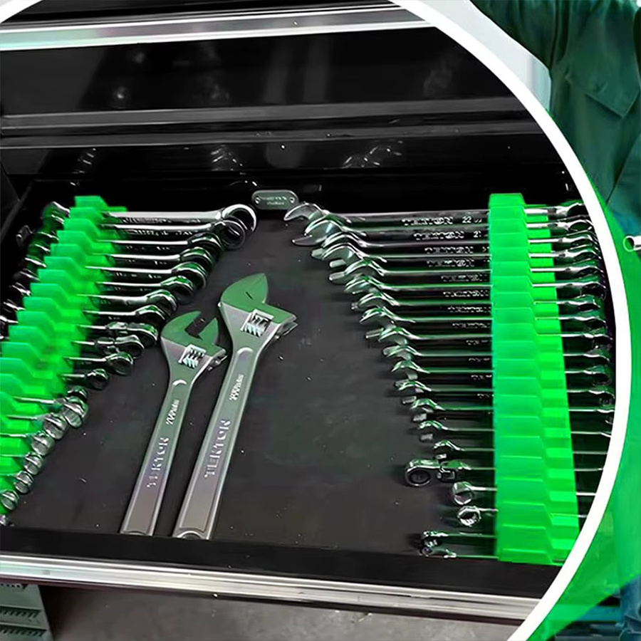 Magnetischer Schraubenschlüssel-Organizer in Grün zur Wandmontage für bis zu 20 Werkzeuge - Bild 3