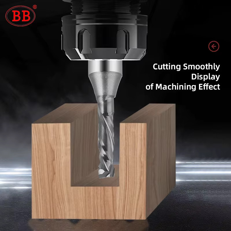 BB Straight Slot Bit Fräser für CNC Holz Gravur Maschinen, TCT Schaftfräser in Silber, Schaft Durchmesser: 12,7 mm - Bild 2