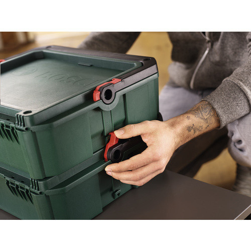 Bosch SystemBox S unbestückte Werkzeugkiste aus Kunststoff in Grün, B/T/H: 39,0 x 34,3 x 13,3 cm - Bild 4