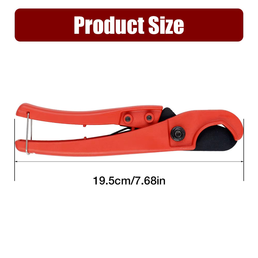 Ratschen-Rohrschneider für PPR, PVC, PP und PE Kunststoffrohre, manuelles Schneidwerkzeug für Wasserrohre, 42 mm bis 75 mm - Bild 4
