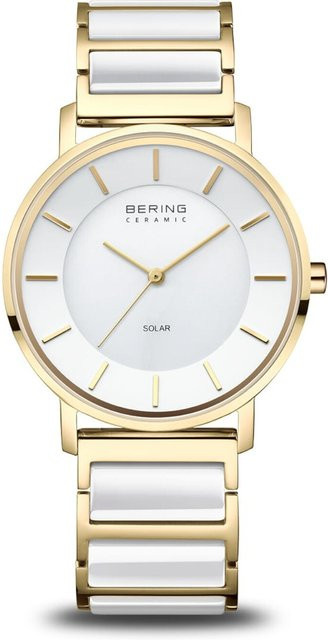 Bering Damenuhr Solar, Edelstahl, Keramik, 35 mm, Grau, 3 ATM - Bild 1
