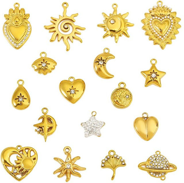 Semorilry Anhänger, Edelstahl, Zirkonia, Gold, Damen - Bild 1