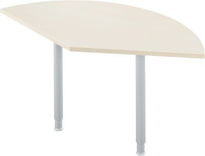 SSI Schäfer Ansatztisch 135 Grad in Ahorn und Weißalu, B/T: 80 x 80 cm - Bild 1