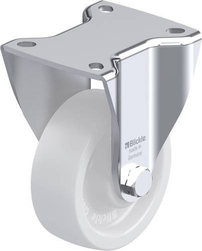 Blickle Bockrolle 75812 BH-SPO 100G-1 mit weißem Kunststoffrad, Durchmesser: 100 mm, Tragfähigkeit: 500 kg - Bild 1