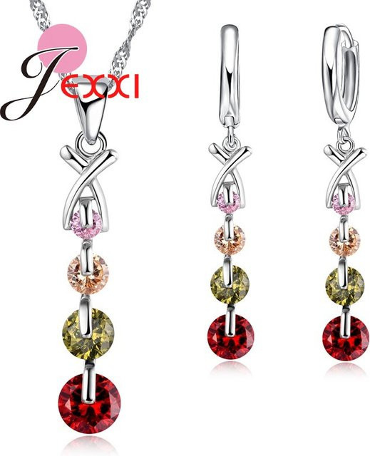 Jemmin Schmuck-Set, 925 Silber, Kristall, Damen - Bild 1