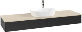 V&B Waschtischunterschrank Antao ohne Frontstruktur in Blau, B/T: 160 x 50 cm - Bild 1