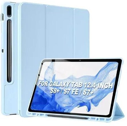 Samsung Schutzhülle mit Stifthalter für Galaxy Tab S9, S8, S7, S10 Plus, S6 Lite in Blau - Bild 1