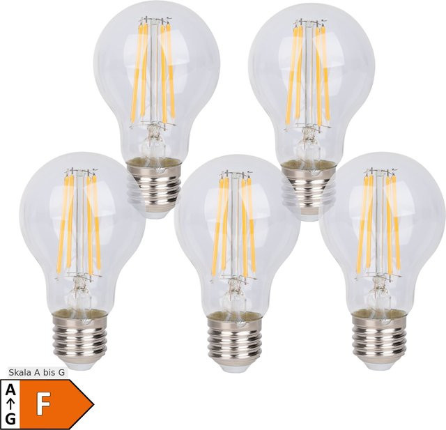 Näve 5er-Set E27 LED Leuchtmittel DAFFY Filament Warmweiß Höhe: 10,5 cm - Bild 1