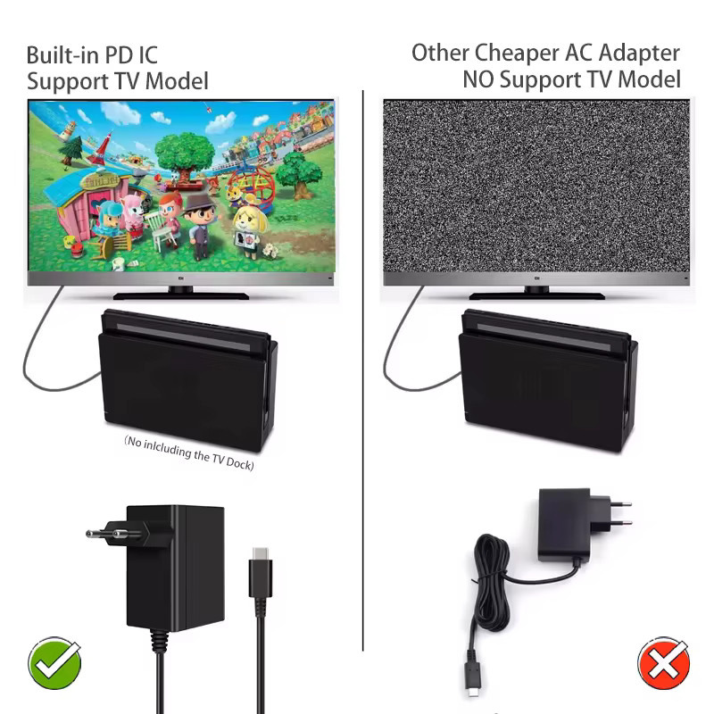 Lade Dock Ladestation für Nintendo Switch, OLED und Lite in Schwarz mit USB-A Anschluss - Bild 5