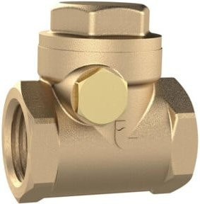 Riegler Rückschlagklappe DN 15 aus Messing in Gold, G 1/2, weichdichtend, PN max. 16 bar - Bild 1