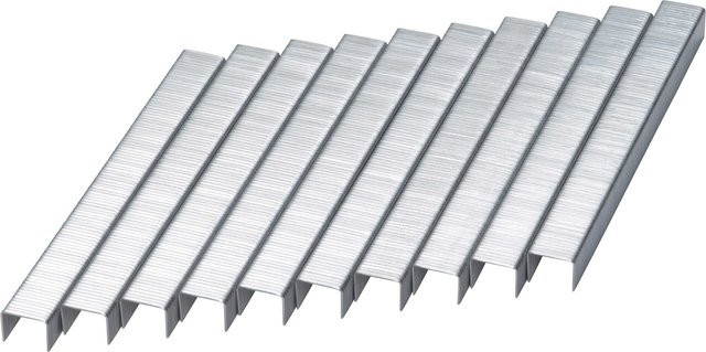 LUX-TOOLS Flachdrahtklammer Comfort aus verzinktem Stahl, Farbe: Silber, B: 12,4 mm, H: 10,0 mm, 1.000 Stück - Bild 1
