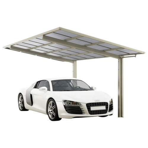 Ximax Einzelcarport Linea Typ 80 in Edelstahl-Look, Farbe: silberfarben, B/T: 272,6 x 495,4 cm - Bild 3