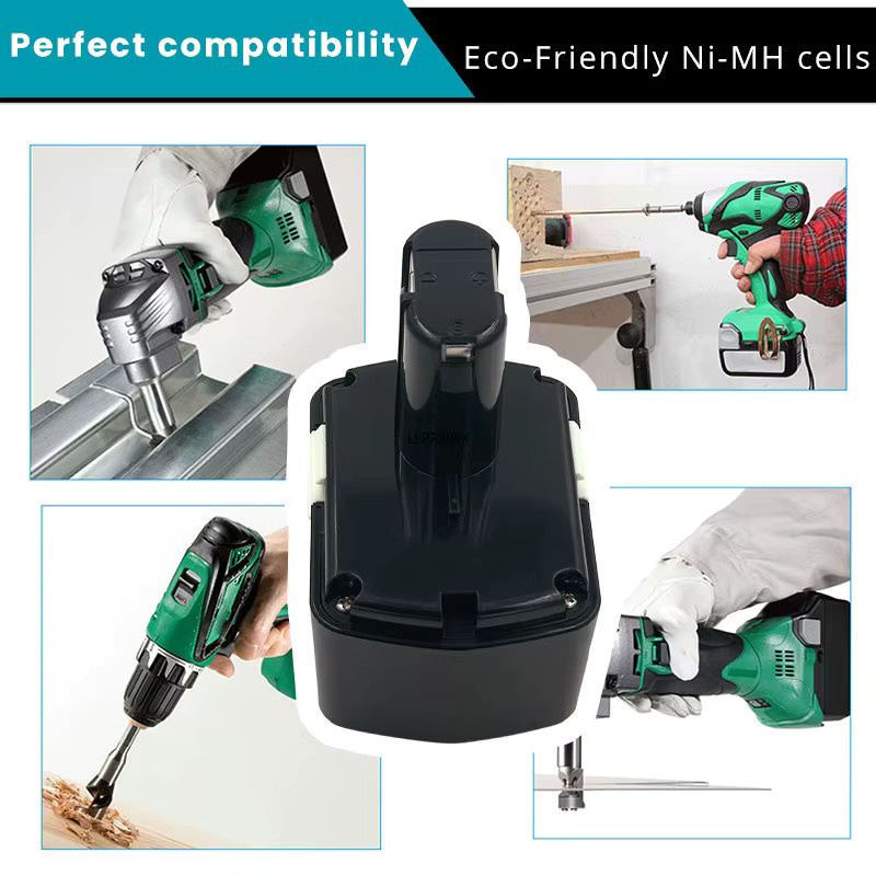 Hitachi Ersatzakku 14,4 V Ni-MH/Ni-Cd 4,0 Ah Schwarz für EB1414S EB1412 EB1424 EB1430 DS14DVF3 DS14DFL DV14DL - Bild 3