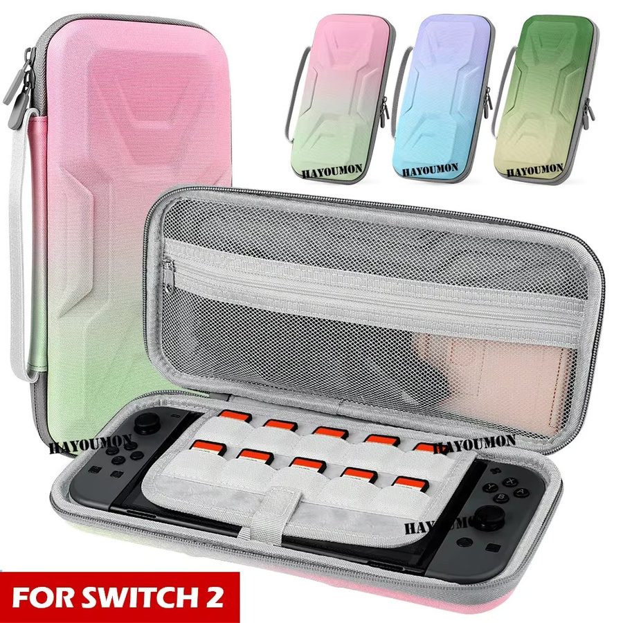 Nintendo Switch Tragbare Aufbewahrungstasche und Reisetasche mit Rundumschutz in Pink und Multicolour - Bild 2
