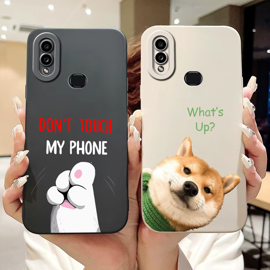 Stoßfeste Handyhülle mit niedlichem Hund Cartoon Design für Samsung Galaxy A10s SM-A105F, Galaxy A20 und A20s in Schwarz - Bild 2
