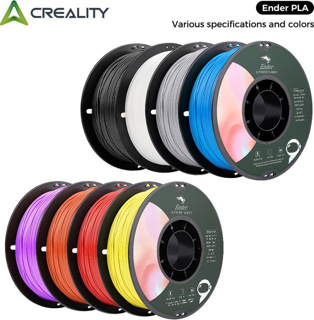 Creality 3D PLA Filament 1,75mm für FDM Drucker, 1kg pro Rolle, Schwarz und Weiß - Bild 1