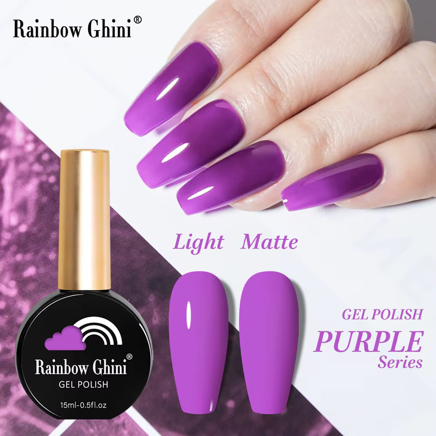 Ghini Nagellack, lila, schimmernd, 15 ml - Bild 5