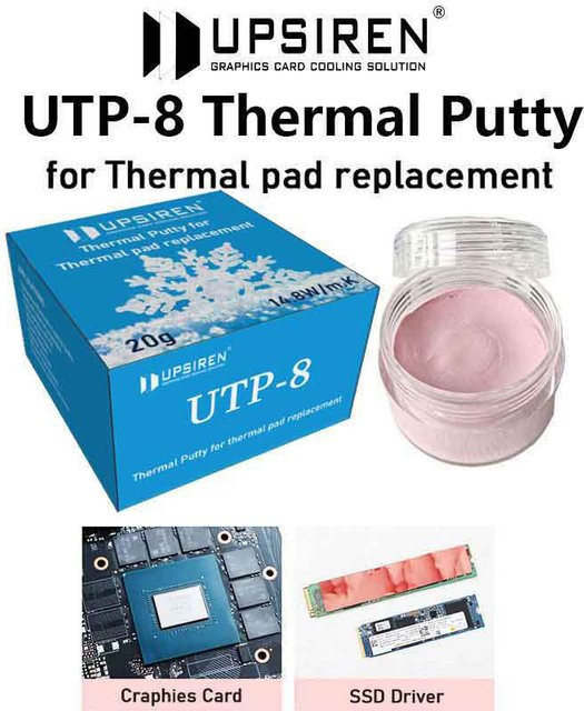 UPSIREN Thermal Putty UTP-8 zur schnellen Kühlung von VGA GPU und IC Prozessor als leistungsstarker Ersatz für Thermal Pads - Bild 1