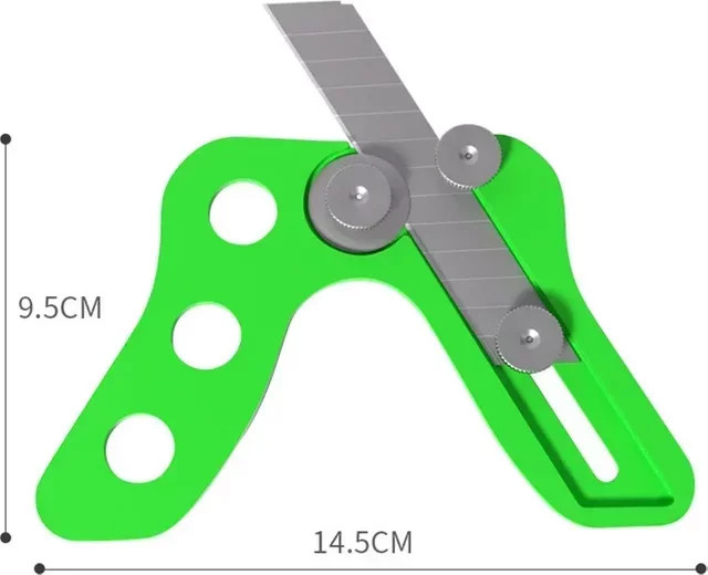 Skeyo Kantenstreifen-Trimmmesser in Grün für PVC-Streifen und Gipskarton zur Holzbearbeitung - Bild 1