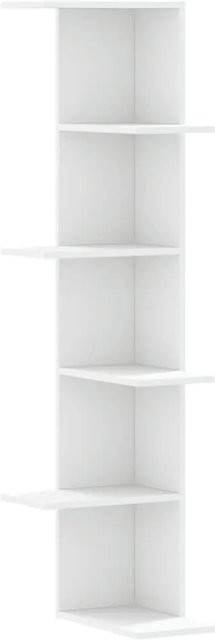vidaXL Wand-Eckregal Weiß aus Holzwerkstoff B/T/H: 36,5 x 36,5 x 140 cm - Bild 1