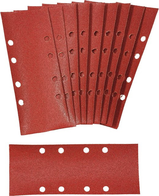 LUX-TOOLS Schleifstreifen Classic K80 für Holz und Metall, rot, Breite: 9,3 cm, Länge: 23 cm - Bild 1