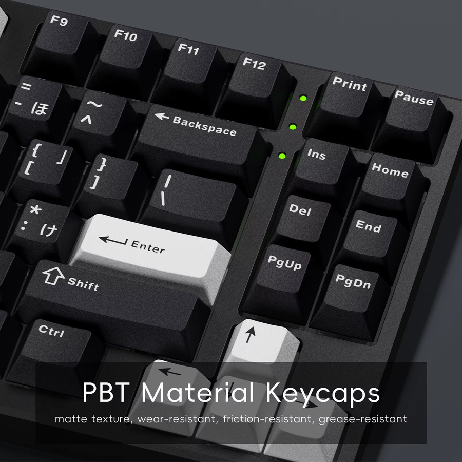 XVX Tastenkappen im Kirschprofil aus PBT in Schwarz und Weiß mit Frontbeschriftung für mechanische Tastaturen und Magnetschalter - Bild 2