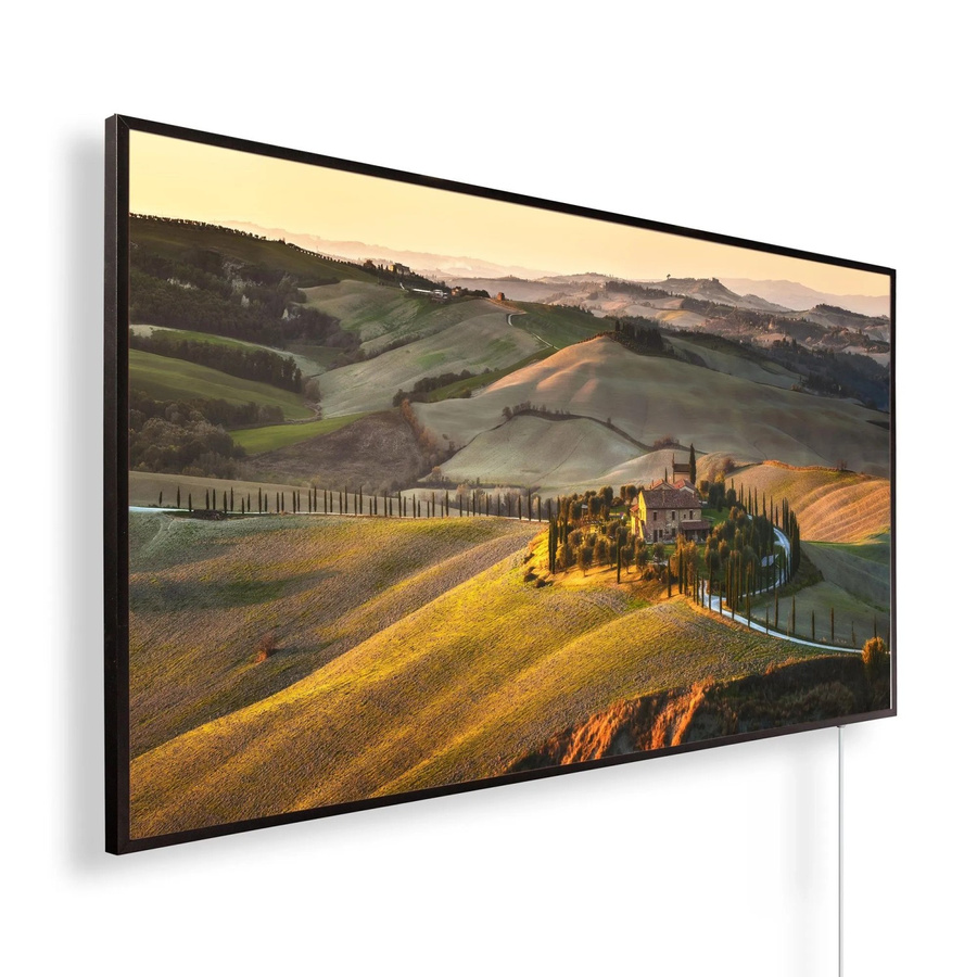 Könighaus Infrarotheizung Panorama Aussicht Toscana in Schwarz 300 W - Bild 2