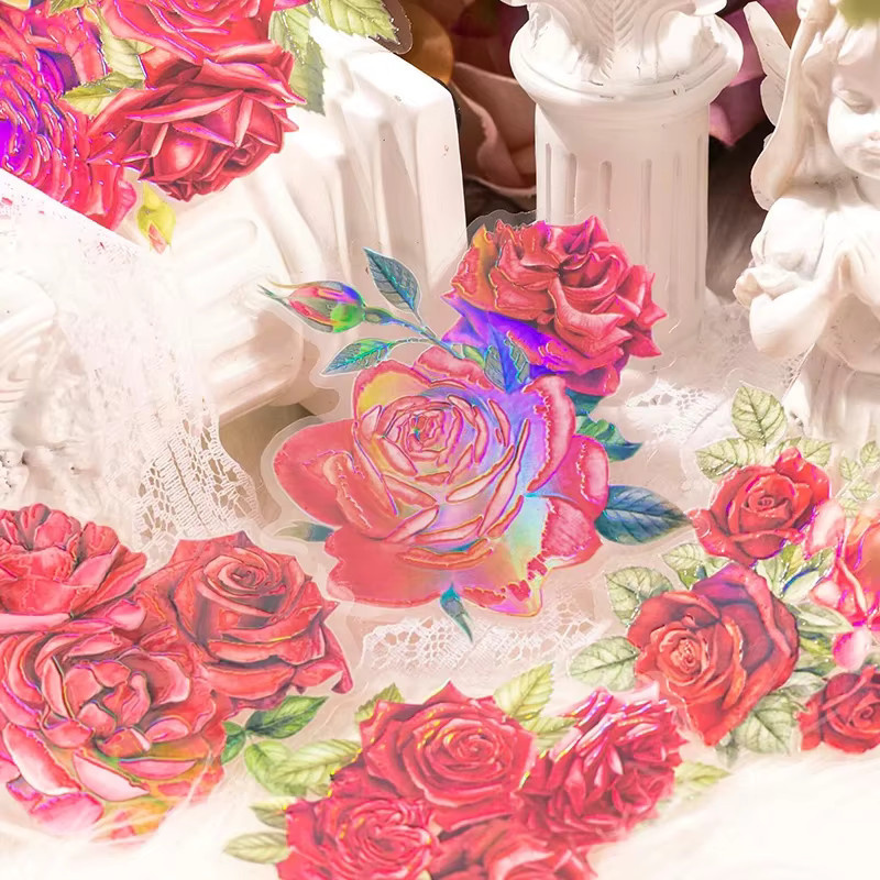 5 Stück Rose Promise PET-Aufkleber in Multicolour für deine DIY-Projekte - Bild 3