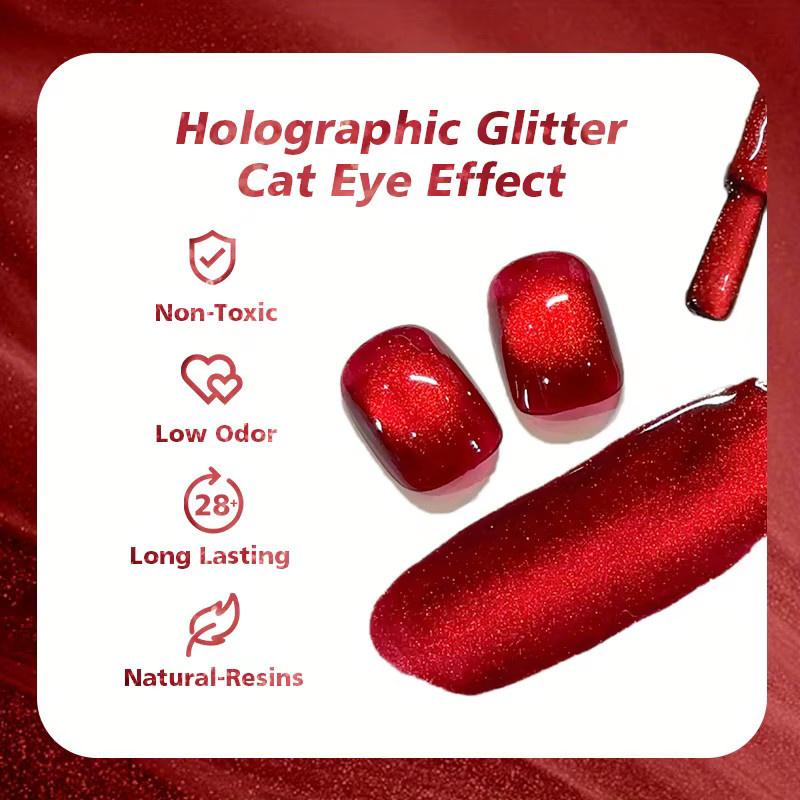 Kaniu Cat Eye Gel Kit Nagellack, Rot, 9 Farben - Bild 5