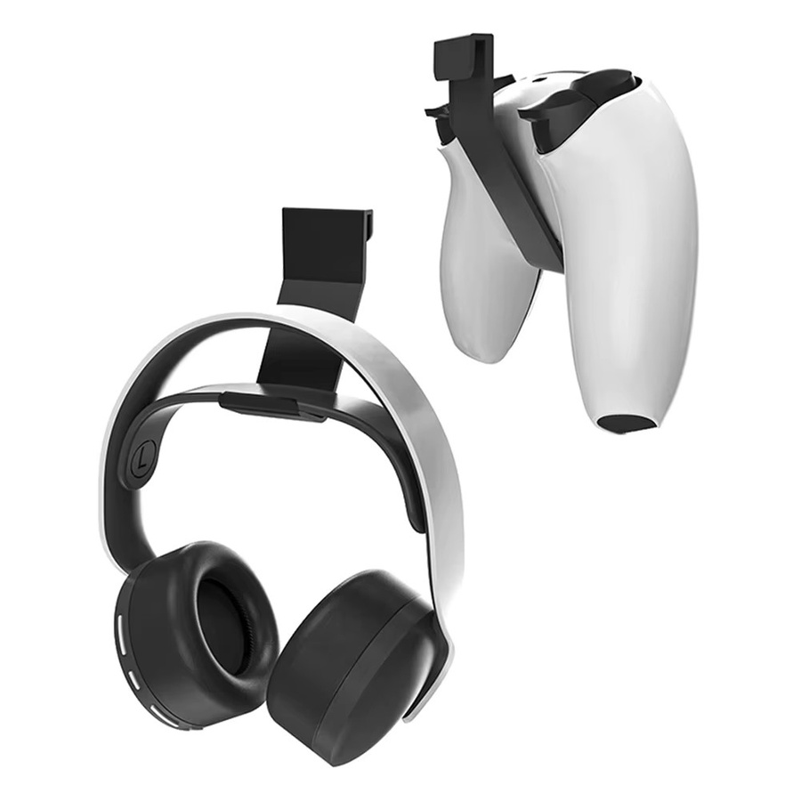 2 Stück Spielcontroller-Halterung und Gaming-Headset-Halter in Schwarz für PS5-Konsolen - Bild 4