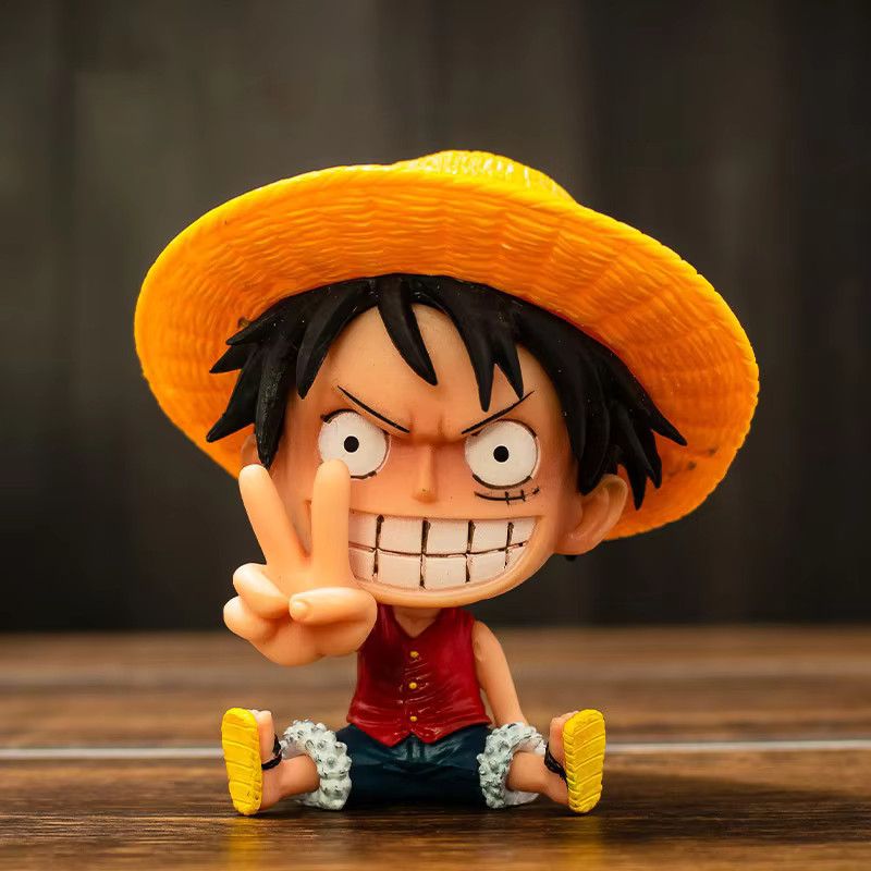Bandai One Piece Anime Q Version Head Turner Actionfigur Ruffy und Chopper Modell King Serie Multicolor - Bild 2
