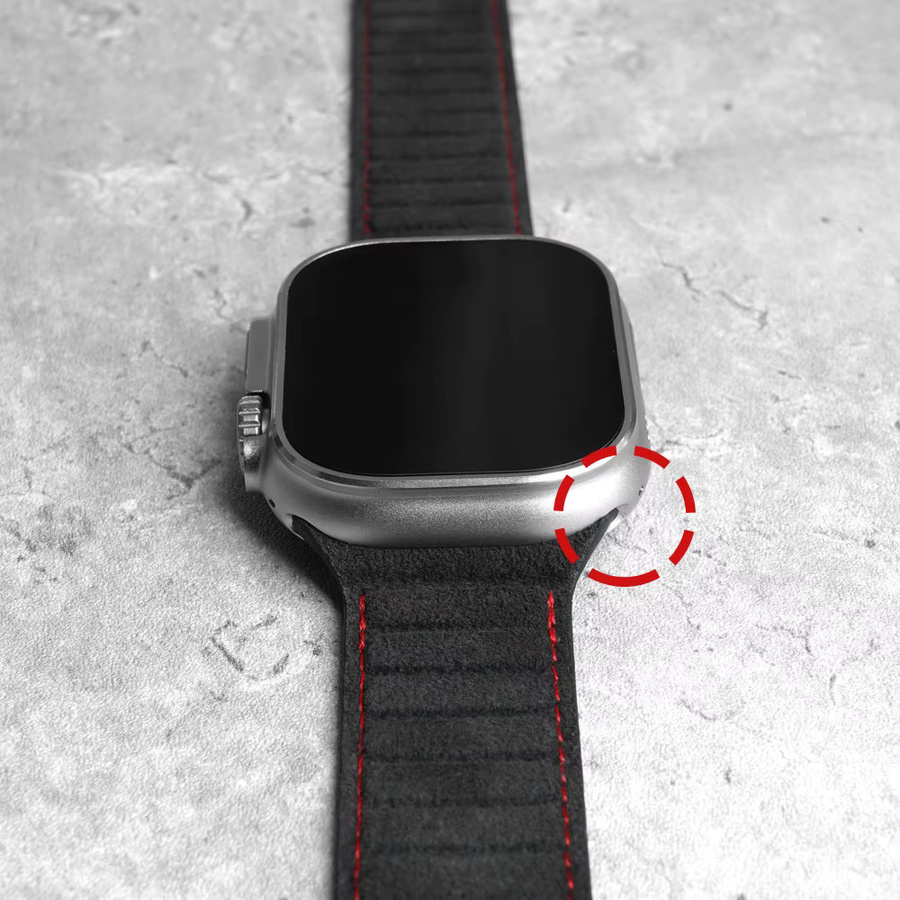 YMW Uhrenarmband Alcantara, Magnetisch, Schwarz, Unisex - Bild 4