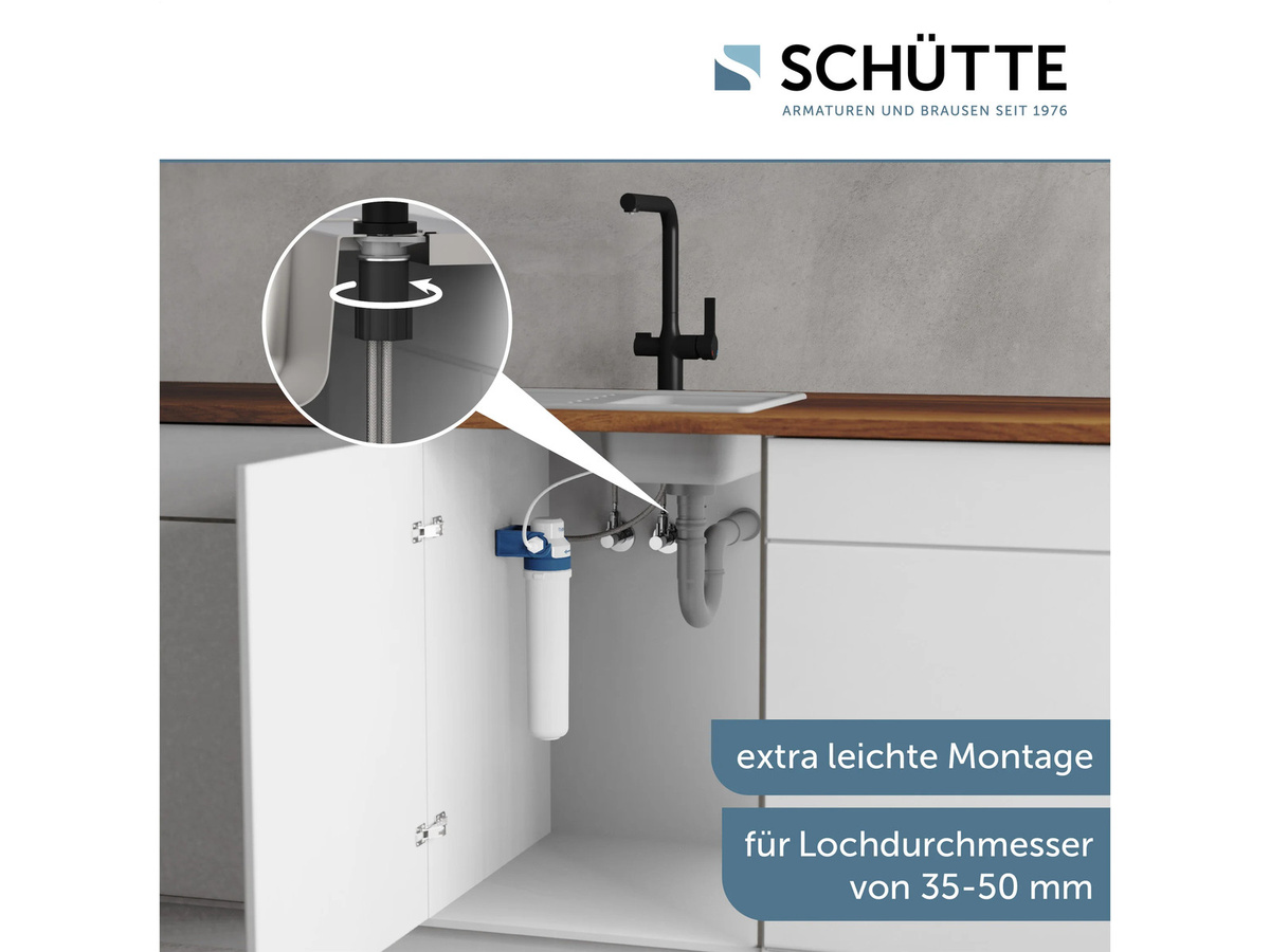 SCHÜTTE Küchenarmatur mit AQUASTAR PRO Filtersystem in Schwarz matt - Bild 3