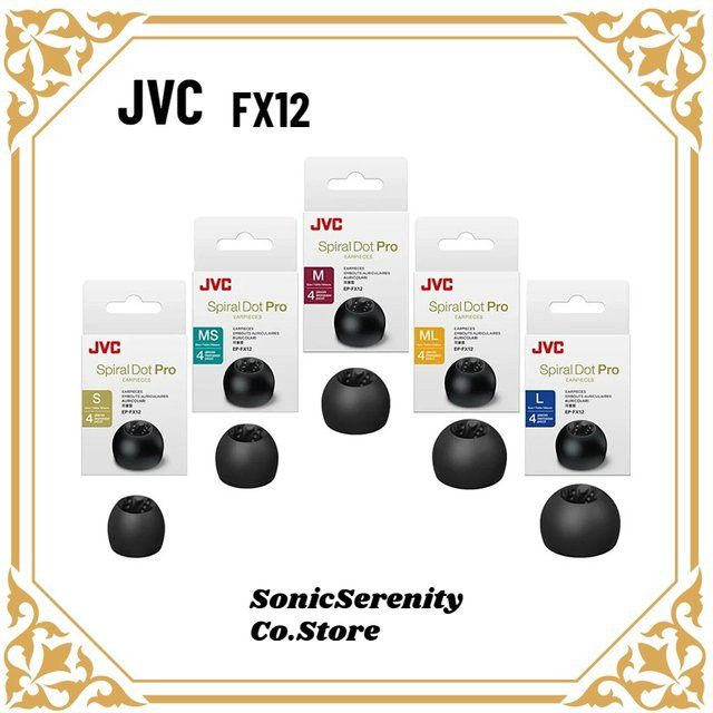 JVC FX12 Spiral Dot Silikon-Ohrstöpsel für In-Ear-Kopfhörer in Schwarz - Bild 1