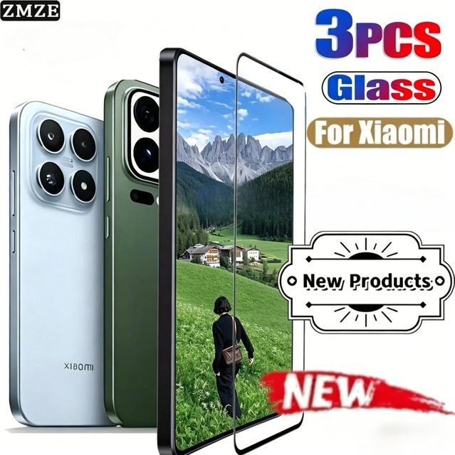 3er-Pack High-Definition Displayschutzfolien für Xiaomi 17 15 14 Pro Max, kratzfeste und transparente gehärtete Schutzfolie - Bild 1